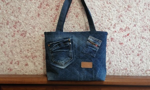 Сумка из старых джинсов #36.