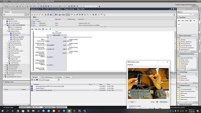 Comunicación MODBUS TCP (Servidor-Cliente) entre PLC Siemens S7-1200 y ESP32 смотреть онлайн