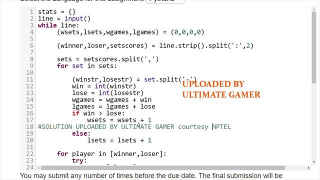 NPTEL | Programming, Data Structures And Algorithms Using Python |Programming Assignment Week 5 | смотреть онлайн