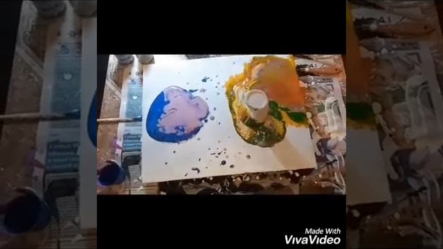 Акриловая Заливка. Абстракция смотреть онлайн
