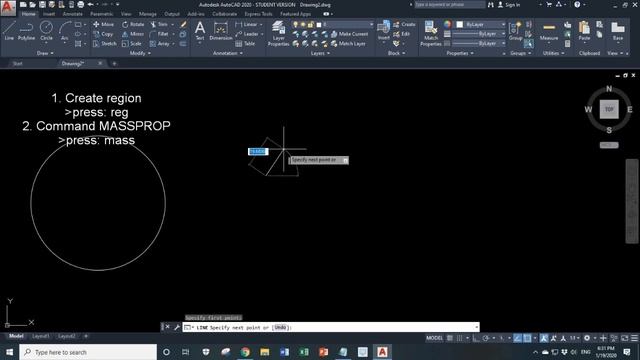 AutoCAD - How To Use Command MASSPROP