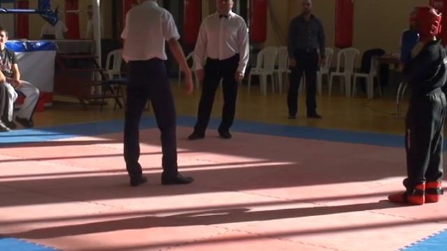 Мирошниченко Никита 1.2 ПОИНТ 18.09.15 Чемпионат и Первенство Республики Крым по кикбоксингу WAKO смотреть онлайн