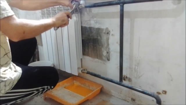 Демонтаж радиатора с промывкой