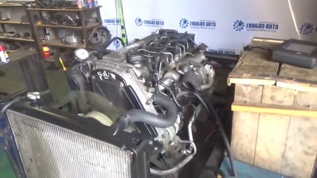 Проверка давления в двигателе D4CB 6108924 смотреть онлайн