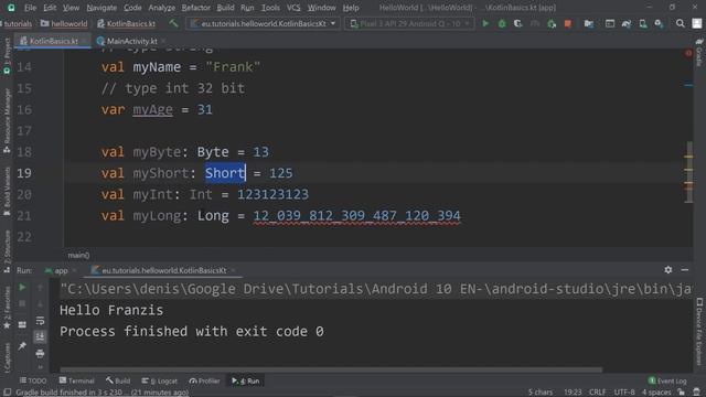 Learn KOTLIN - Number DATATYPES - int, float, double, long смотреть онлайн
