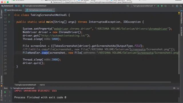 How to Take Screenshot in Selenium WebDriver Method - 1 (Using new FileHandler Class) смотреть онлайн