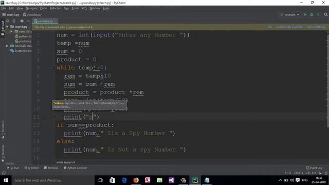 22:How to check spy number program in python (Hindi) смотреть онлайн