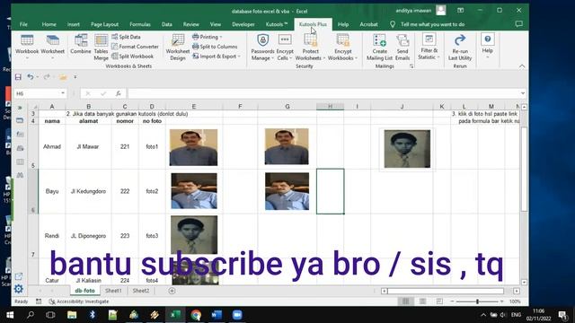 Cara Upload Foto ke Data Base Excel | Cara Pasang Foto di Data Base Excel смотреть онлайн