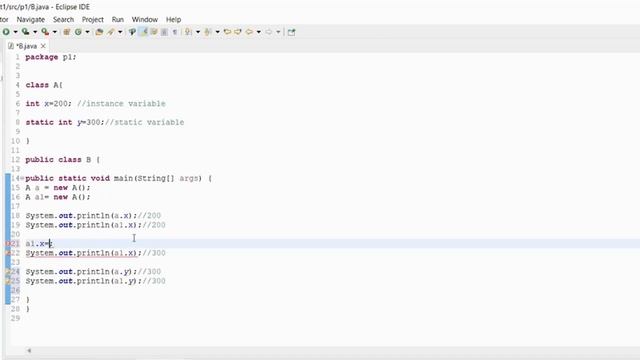 Static & Instance Variable in Java смотреть онлайн