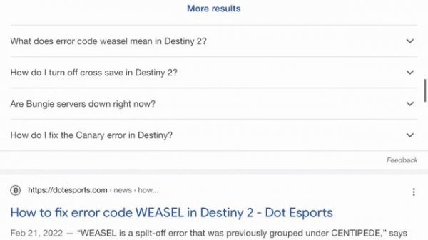 Fix Error Code “Weasel” (Destiny 2)