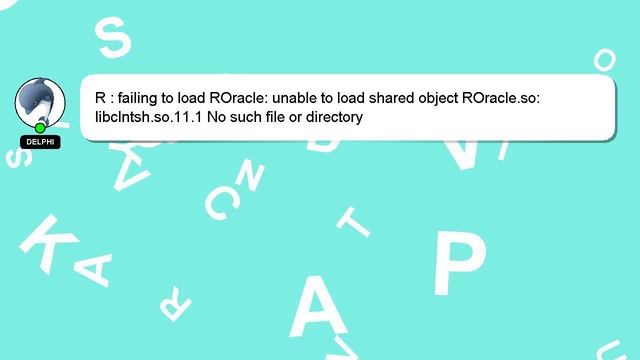 R : failing to load ROracle: unable to load shared object ROracle.so: libclntsh.so.11.1 No such fil смотреть онлайн