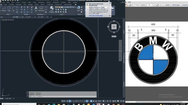 How to make BMW logo in Autocad#autocad#bmw#logo смотреть онлайн