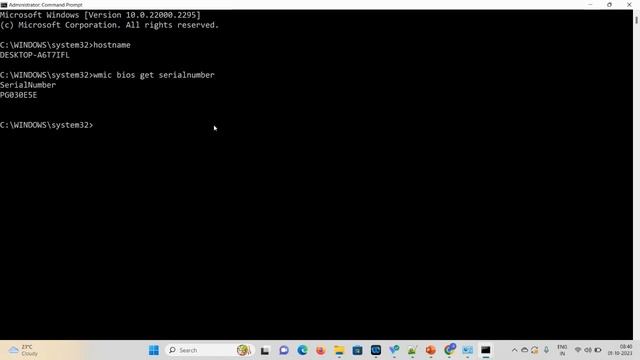 How to find hostname and Serial Number on windows machine||Host-name||Serial-number смотреть онлайн