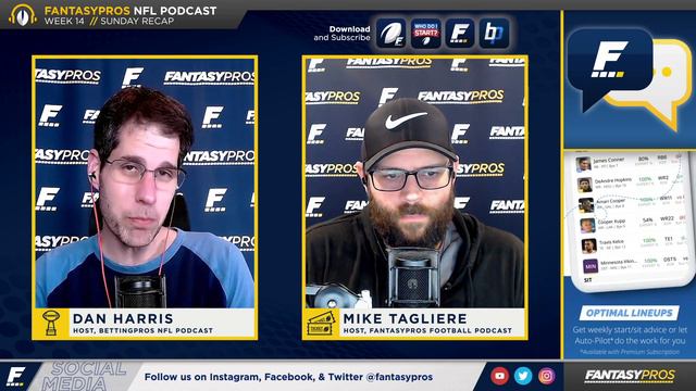 Week 14 Reactions + Takeaways with Dan Harris and Mike Tagliere (2020 Fantasy Football) смотреть онлайн