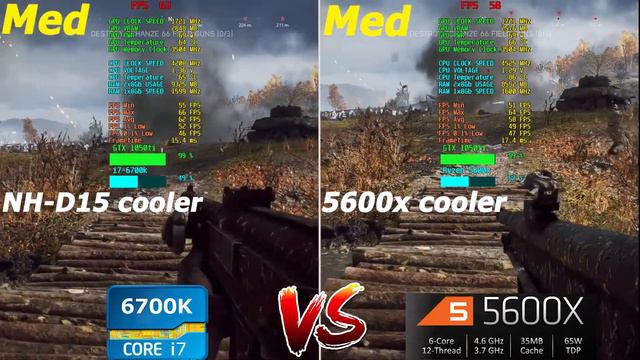 Battlefield 5 - GTX 1050Ti | Ryzen 5 5600x Vs I7 6700k - FPS Test