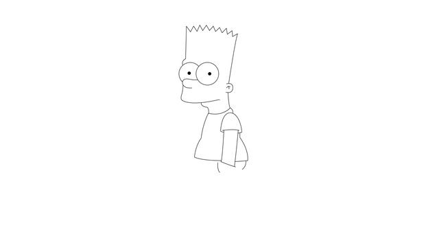 How to draw Bart Simpson from the Simpsons | Drawing tutorial for beginners смотреть онлайн