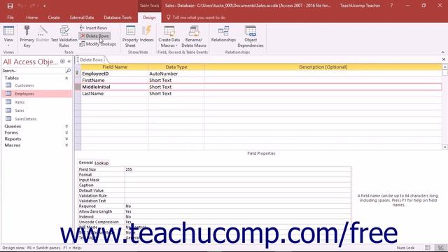 Access 2016 Tutorial Deleting Fields Microsoft Training смотреть онлайн