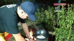 Салака, жаренная в казане на костре, лучшая закуска к пиву!