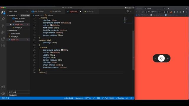 How to create Counter with HTML,CSS and Javascript смотреть онлайн