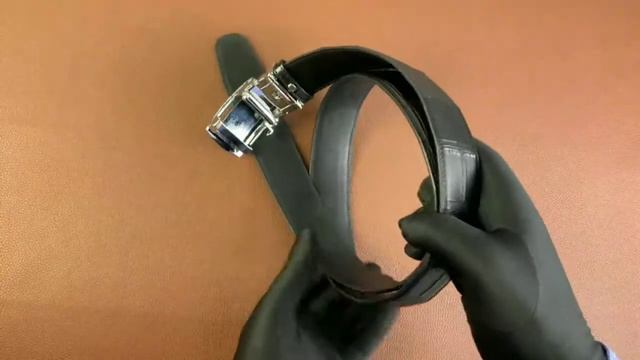 Ремень из кожи крокодила TREODA A3022B смотреть онлайн