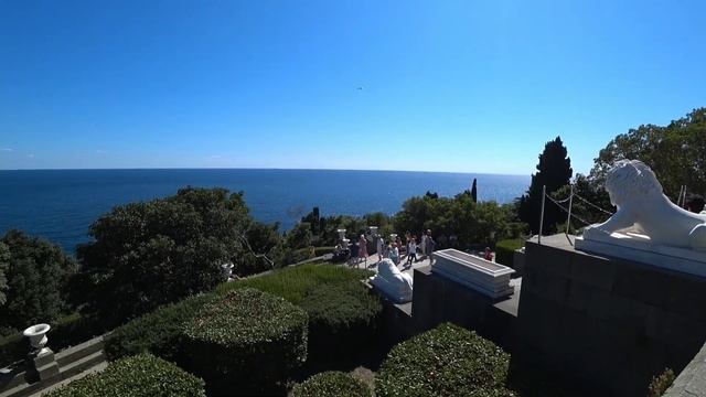 Крым. Алупка прогулка по городу. Воронцовский дворец. смотреть онлайн