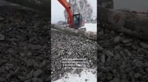 Работа экскаватора крашером