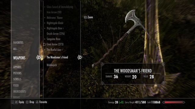 Skyrim - "Woodsman's Friend" Unique Axe (LOCATION) смотреть онлайн
