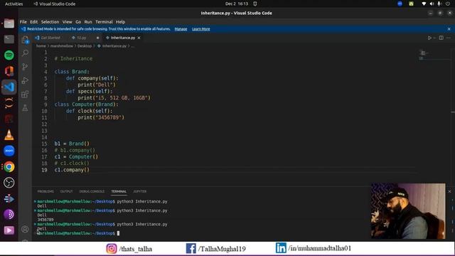 #8 Inheritance in Python Classes | Object Oriented Programming #2023 смотреть онлайн