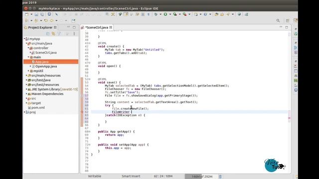 5/8 Create a text editor (Java) - Save a new file смотреть онлайн