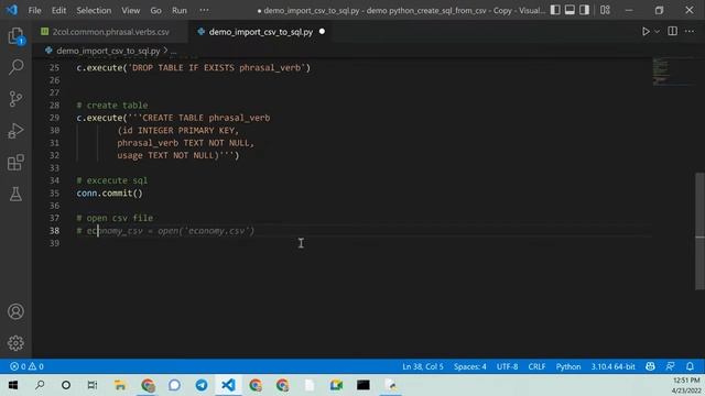 github copilot open a csv and populate sqlite database gist in description смотреть онлайн