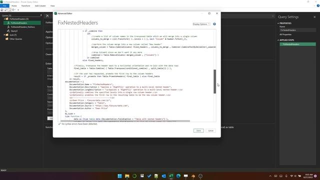 Power Query Function documentation vs Intellisense смотреть онлайн
