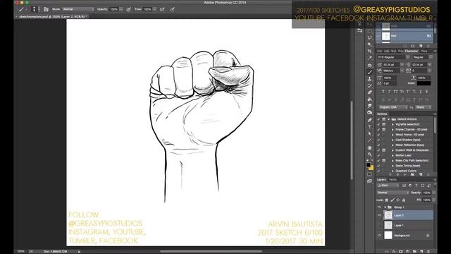Arvin Bautista Sketches 2017 6 of 100: FIST! смотреть онлайн