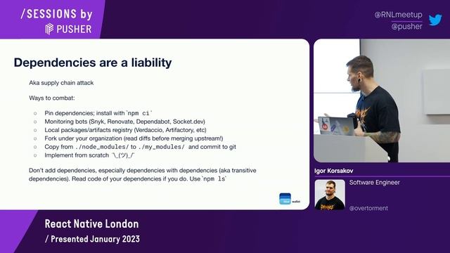 Building a cryptocurrency wallet in React Native - Igor Korsakov - RNL January 2022 смотреть онлайн