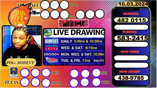🔴LIVE: RESULTAT Newyork 10 MARS 2024 #resultat #lottery смотреть онлайн