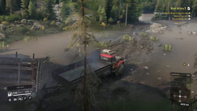 Fixing The Bridge Near The Boat On A Trailer SnowRunner Season 10 смотреть онлайн