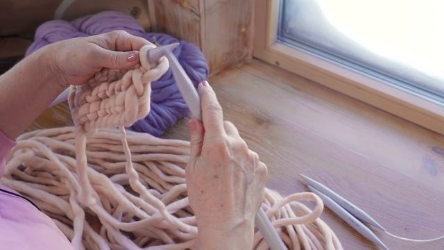 Платочная вязка. Как вязать платочную вязку. Пряжа вай фай. смотреть онлайн