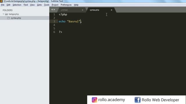 Tutorial Dasar PHP | Mengenal syntax смотреть онлайн