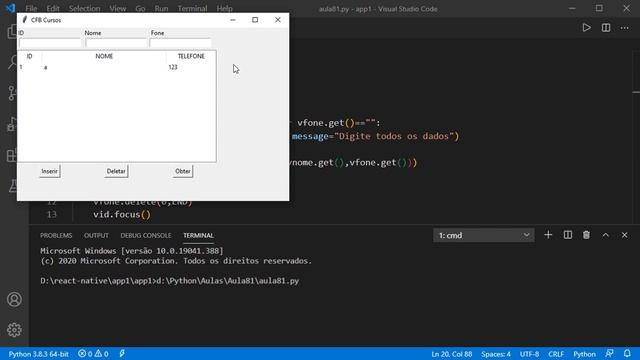 Tkinter - Deletando e obtendo dados do TreeView - Curso de Python #81 смотреть онлайн