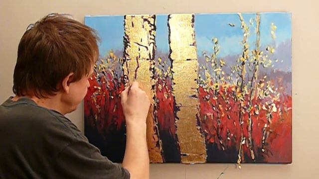 JAK MALOWAĆ OBRAZY AKRYLEM? - MALUJ SAM(A) - DRZEWA Z POZŁOTĄ - cz. 8 [vlog #097] смотреть онлайн