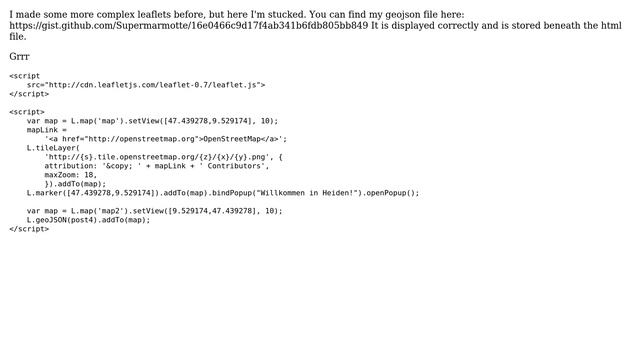 GIS: Geojson not displayed within leaflet смотреть онлайн