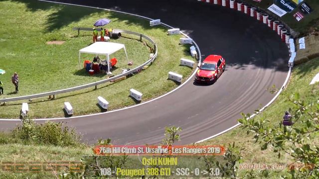 Peugeot 308 GTI - Oski KUHN - HILL CLIMB - 2019 - St. Ursanne-les Rangiers смотреть онлайн