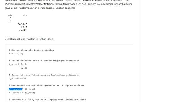 [DE 1] Lineare Optimierung in Python, mit SciPy.optimize смотреть онлайн