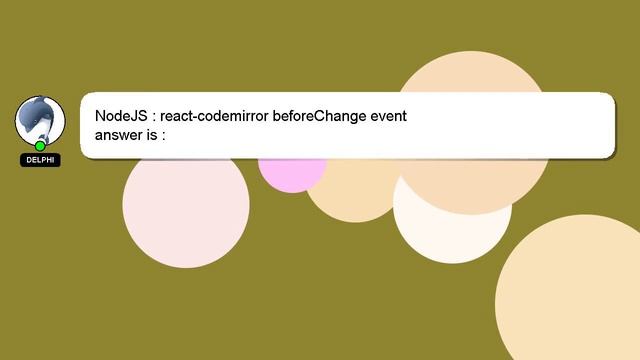 NodeJS : react-codemirror beforeChange event смотреть онлайн
