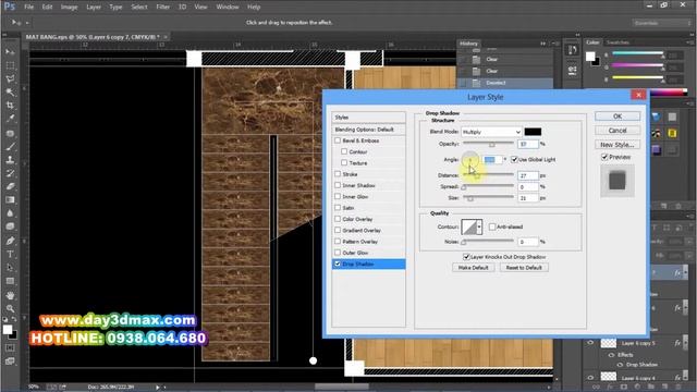 Học photoshop 2, 3d: P2 xuất cad qua photoshop, learning: export autocad to photoshop to fill color смотреть онлайн