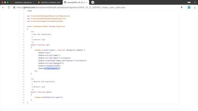Полный курс Laravel 14 База данных + Миграции (Database Migrations) смотреть онлайн