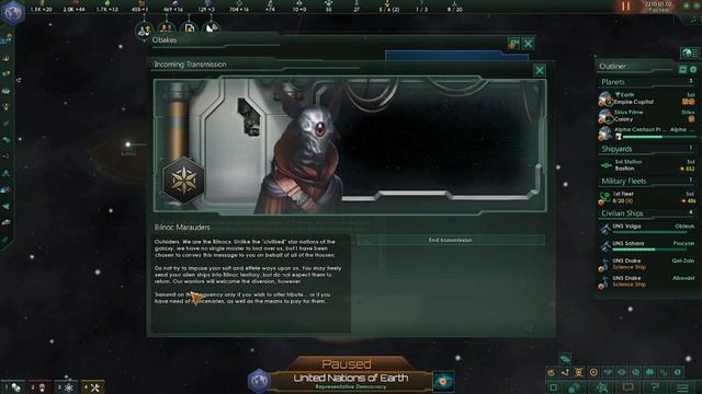 Stellaris Lets Play: United Nations of Earth with Fear of the Dark Origin: Episode one: Slow Start смотреть онлайн