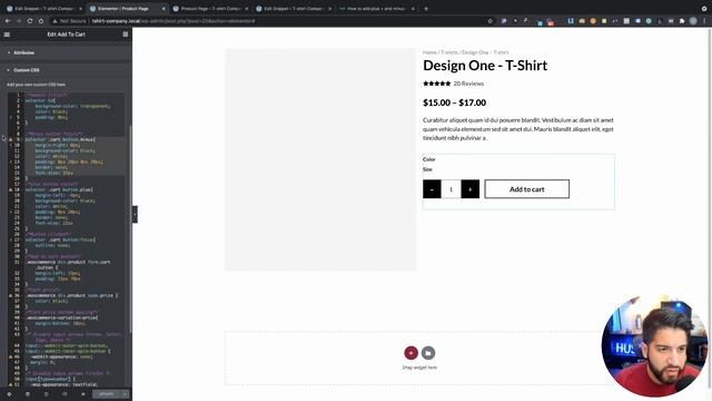 Elementor Pro Custom Product Page Design - Part 2 | Quantity Buttons