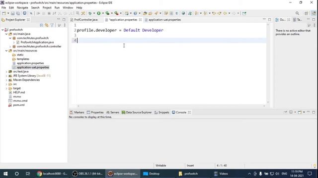 Spring boot tutorial - external properties, profiles and profile switching - Tamil смотреть онлайн