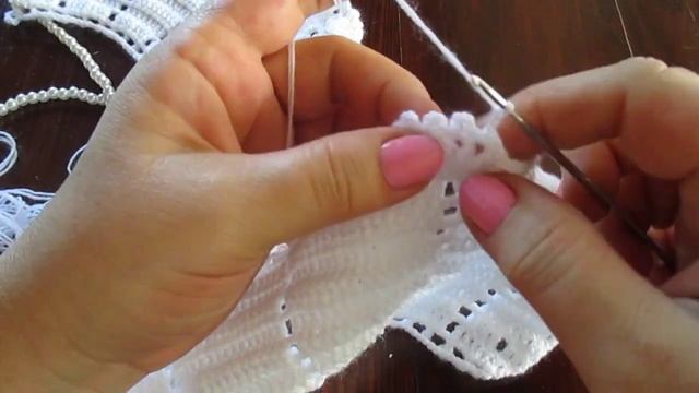 жилетка вязаная крючком с бусинками часть №2 смотреть онлайн