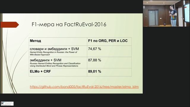 NLU по-русски: ELMo vs. BERT смотреть онлайн